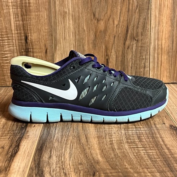 Nike Flex 2013 Womens Running Shoes Black Purple Blue 580441 017 EUC Size 5.5 - Picture 1 of 8